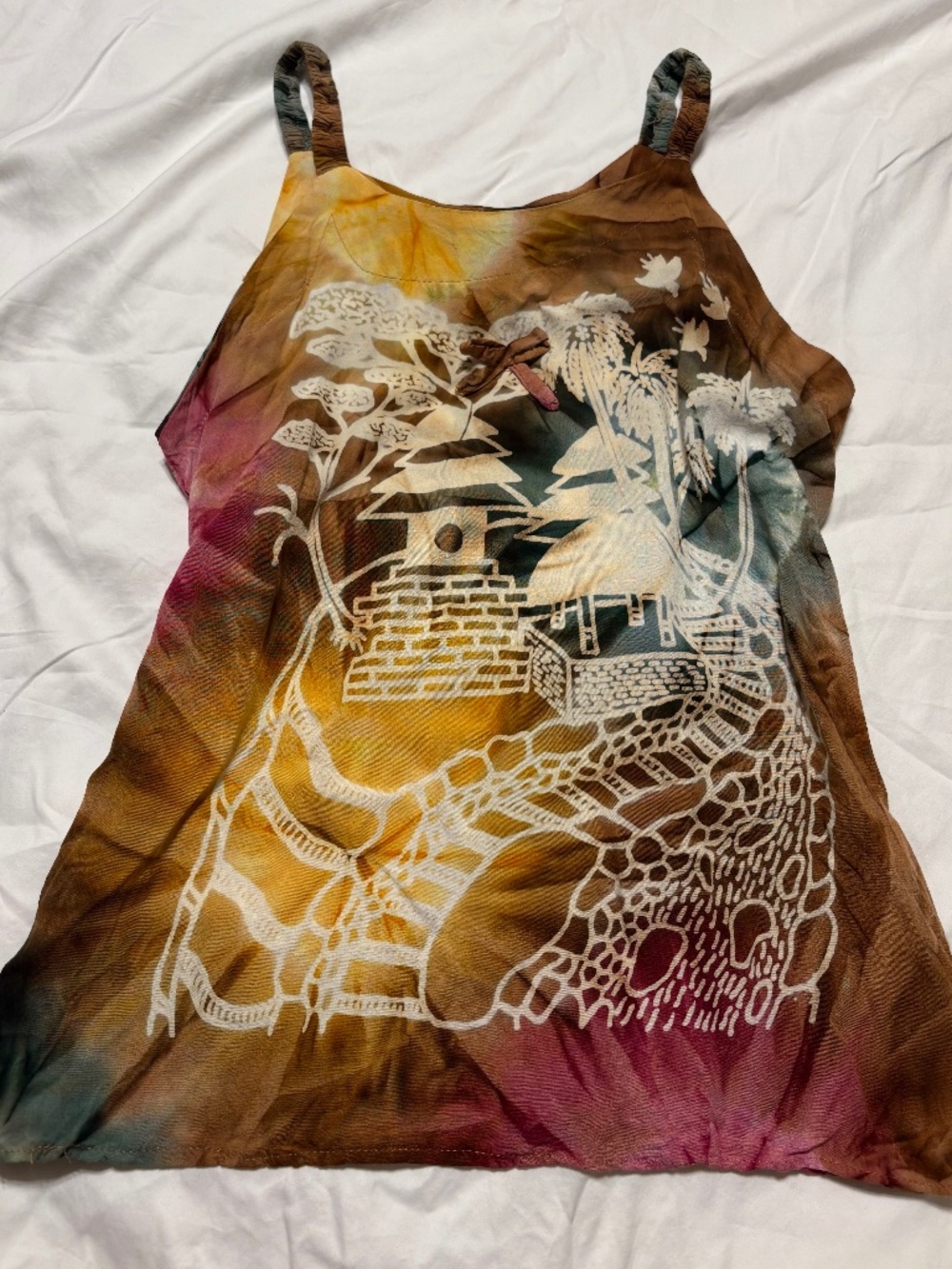 Vintage Batik Kahyangan Indonesia Cami Tank Top